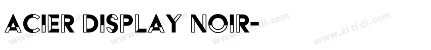 Acier Display Noir字体转换